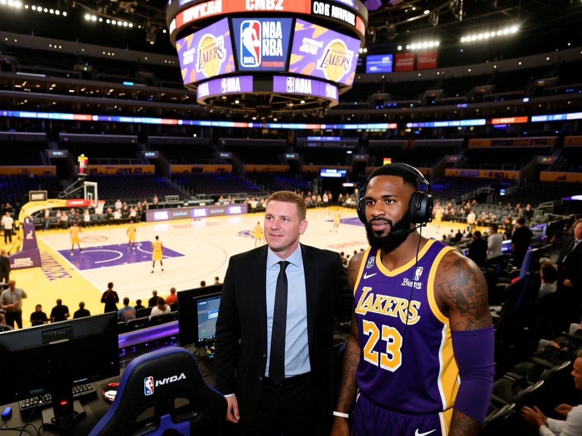 美职篮球队到访湖人主场观战比赛  第2张